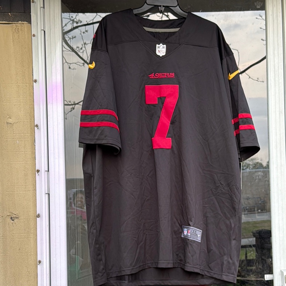 New NIKE Karpernick Black Red Gold Sports Jersey